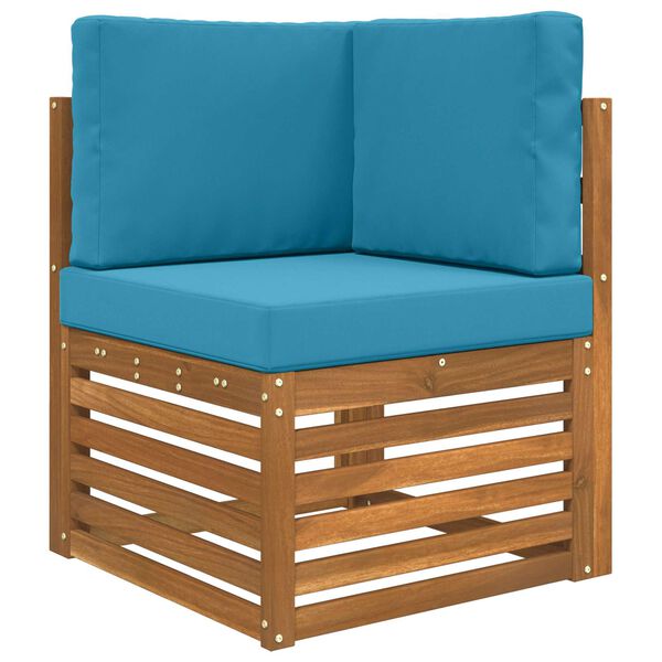 vidaXL Cuscino per divano da esterno 3 pcs Blu Reale Poliestere