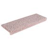 vidaXL Tappetini per scale 15 pz 65x21x4 cm Rosa chiaro con bordo rettangolare
