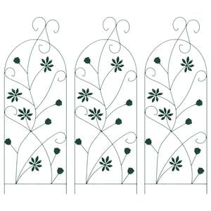 vidaXL Recinzione per Giardino 3 pcs Verde 112 x 39,5 cm Acciaio