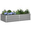 vidaXL Fioriera Grigio chiaro 195 x 100 x 45 cm Acciaio zincato