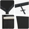 vidaXL Set da Pranzo per Giardino con cuscino 5 pcs Nero