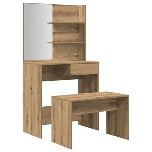 vidaXL Set Toeletta Rovere Artigianale in Legno Multistrato
