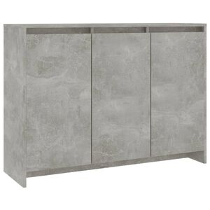 vidaXL Credenza Grigio Cemento 102x33x75 cm in Truciolato