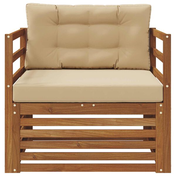 vidaXL Set di divani da esterno Legno di Acacia Massello e Poliestere