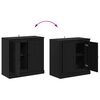 vidaXL Sideboards con cassetto 3 pcs Rovere Nero 210 x 35,5 x 67,5 cm