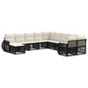vidaXL Set Divano da Giardino 11 pz 11-Posti Nero polyrattan