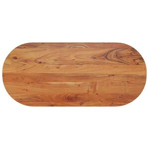 vidaXL Piano Tavolo 90x40x3,8 cm Ovale in Legno Massello di Acacia