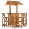 vidaXL Set da Bar per Giardino 5 pz in Legno Massello di Acacia