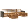 vidaXL Set di divani da esterno 6 pz Naturale