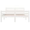 vidaXL Giroletto Bianco in Legno Massello 150x200 cm King Size