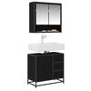 vidaXL Mobile da Bagno Rovere Nero 65 x 33 x 60 cm Legno multistrato