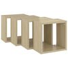 vidaXL Mensole a Cubo 4 pz Rovere Sonoma 26x15x26 cm