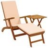 vidaXL Lettino prendisole reclinabile e pieghevole 2 pz Beige