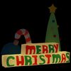 vidaXL Decorazione Gonfiabile Merry Christmas con LED 197 cm