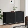 vidaXL Credenza Nera 134x35x76 cm in Truciolato