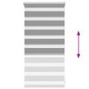 vidaXL Tenda a rullo zebra 40,9x100 cm Tessuto Larghezza 36,7 cm grigio