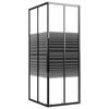 vidaXL Box Doccia a Righe ESG 90x70x180 cm Nero