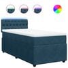 vidaXL Giroletto a Molle con Materasso Blu 100x200 cm in Velluto