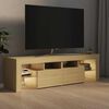 vidaXL Mobile Porta TV con Luci LED Rovere Sonoma 140x36,5x40 cm