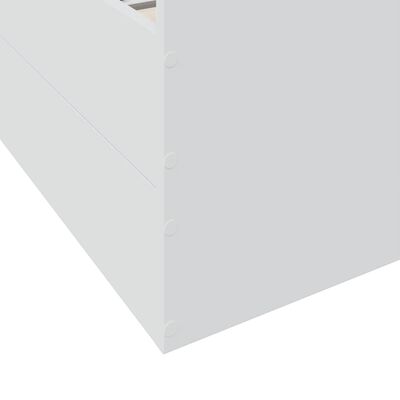 vidaXL Giroletto con Cassetti Bianco 180x200 cm in Legno Multistrato