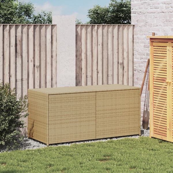 vidaXL Contenitore da Giardino Beige Misto 283L in Polyrattan