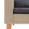 vidaXL Set Divani da Giardino 2 pz con Cuscini in Polyrattan Beige