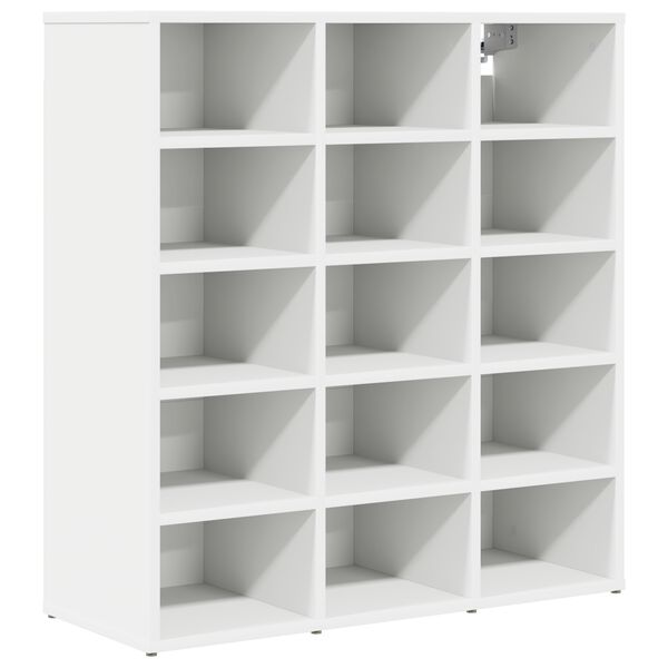 vidaXL Mobile per scarpe Bianco 77,5 x 30 x 83,5 cm Legno multistrato