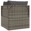 vidaXL Poltrona Angolare Giardino Cuscino Grigio 57x57x56cm Polyrattan