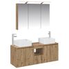 vidaXL Set di Armadi da Bagno 4 pz Rovere Artigianale
