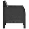 vidaXL Sedia da giardino con cuscino antracite 63x65x76 cm PP Rattan