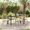 vidaXL Set da Pranzo per Giardino 5 pcs Marrone polyrattan