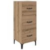 vidaXL Credenza Rovere artigianale 34,5 x 34 x 90 cm