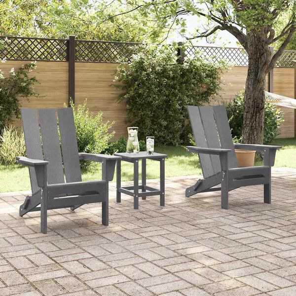 vidaXL Mobili da lounge da giardino 2 pcs Grigio chiaro
