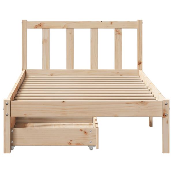 vidaXL Letto senza Materasso 90x200 cm in Legno Massello di Pino