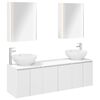 vidaXL Set di Armadi da Bagno 5 pz Bianco Legno ingegnerizzato