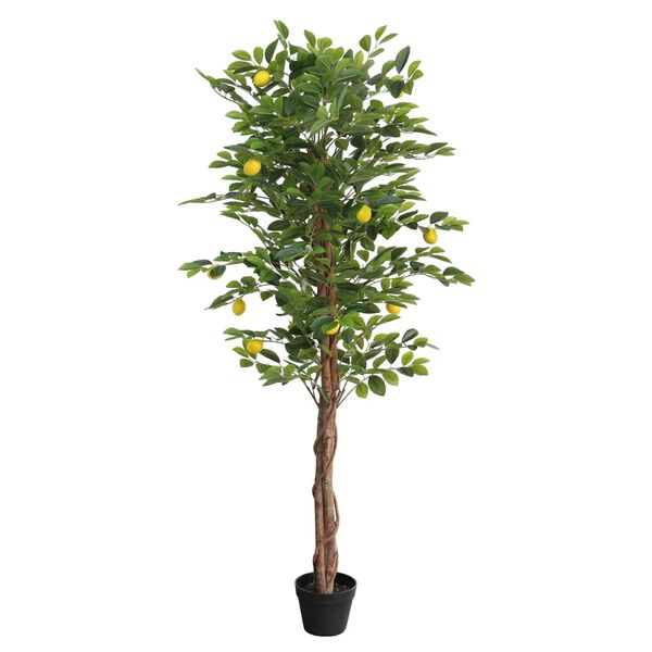 vidaXL Albero Limoni Artificiale con 3 Tronchi Verde 180 cm in PP