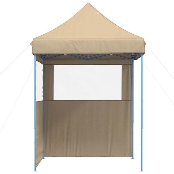 vidaXL Tendone per Feste Pieghevole Pop-Up con 2 Pareti Beige