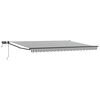 vidaXL Tenda retrattile manuale con LED Antracite e Bianco 4 x 2 m