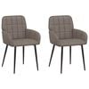 vidaXL Sedie da pranzo 2 pz Similpelle Grigio 57 x 50 x 85 cm