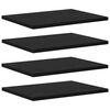 vidaXL Scaffale 4 pcs Nero 40 x 30 x 1,5 cm Legno multistrato