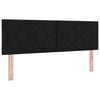 vidaXL Testiera LED Nero 160 cm Tessuto