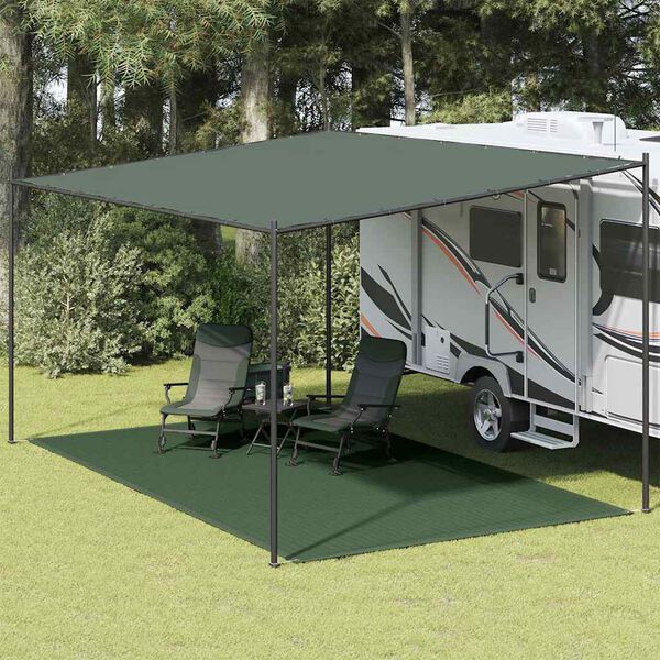 vidaXL Tappeto da Tenda 300x600 cm in HDPE Verde