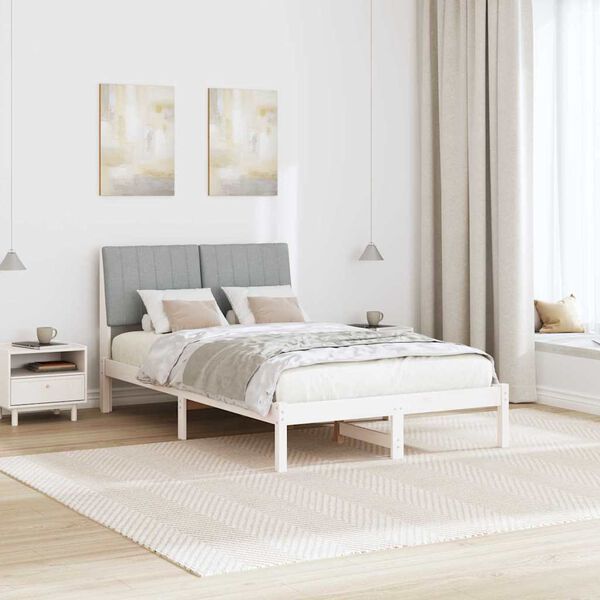 vidaXL Struttura del letto Bianco 120 x 190 cm Pino massello