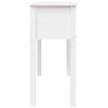 vidaXL Tavolo Consolle Bianco 100x35x75 cm in Legno Massello di Pino