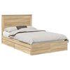 vidaXL Letto con Contenitore con cassetto Rovere Sonoma 120 x 200 cm