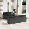 vidaXL Set Divano da Giardino con cuscino 8 pcs Nero polyrattan