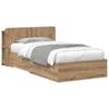 vidaXL Telaio del letto con storage Rovere Artigianale 90 x 190 cm