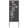 vidaXL Schermo per privacy in giardino Floreale Nero 50 x 140 cm