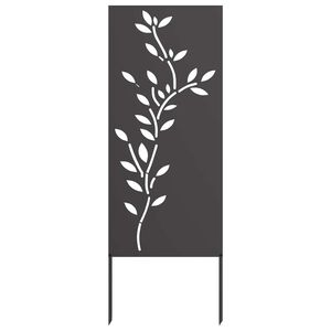 vidaXL Schermo per privacy in giardino Floreale Nero 50 x 140 cm