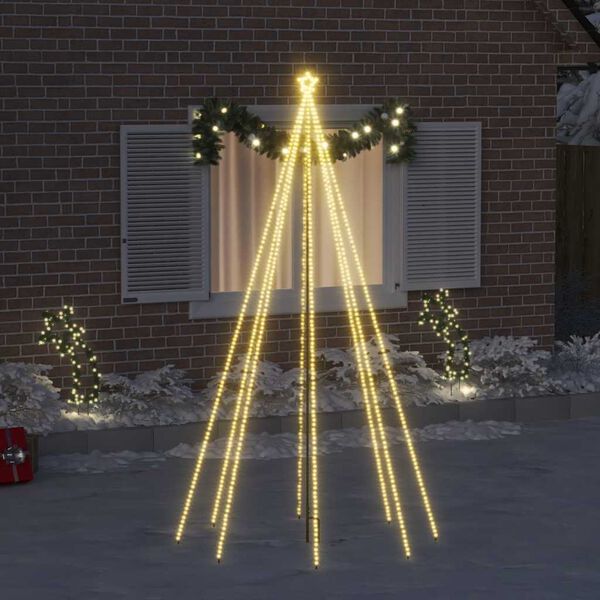 vidaXL Albero di Natale Cascata Luci LED Interni Esterni 400 LED 2,5 m